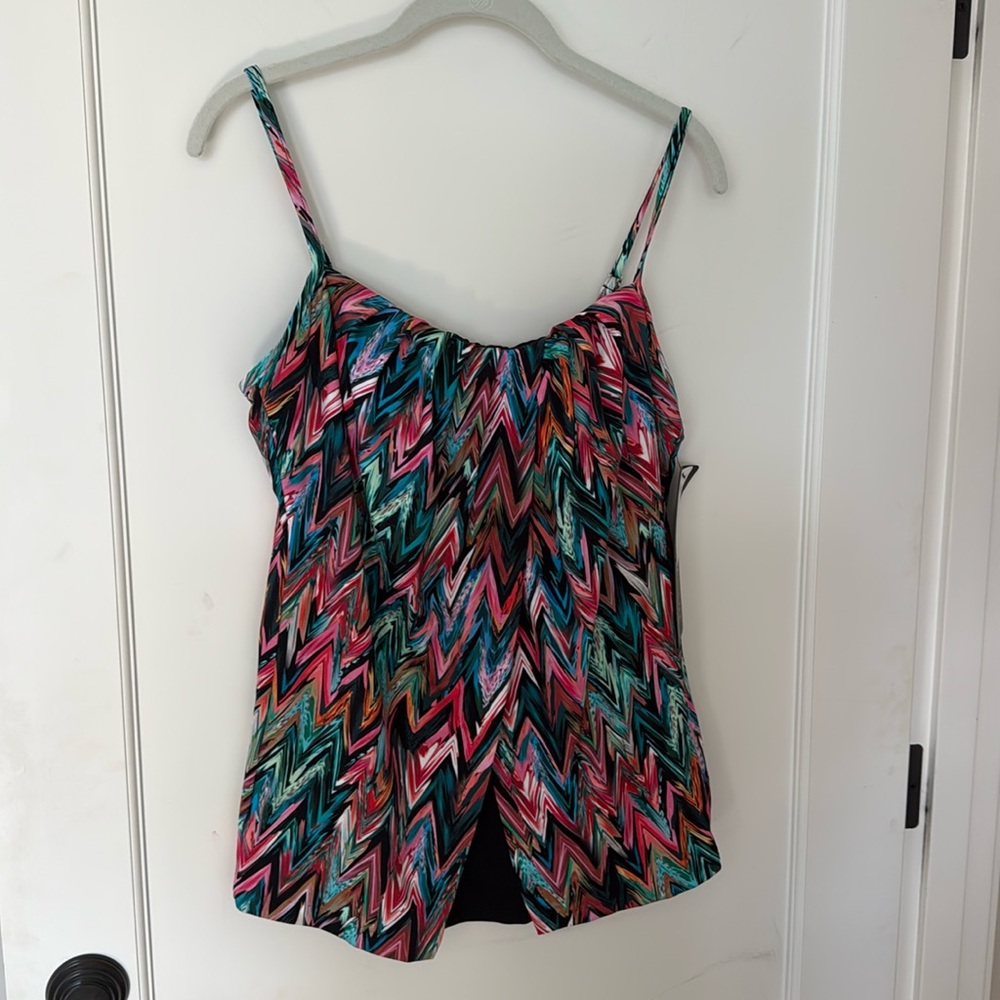 Miraclesuit NWT multi-colored tankini 14